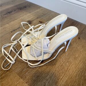 White Strappy Heels